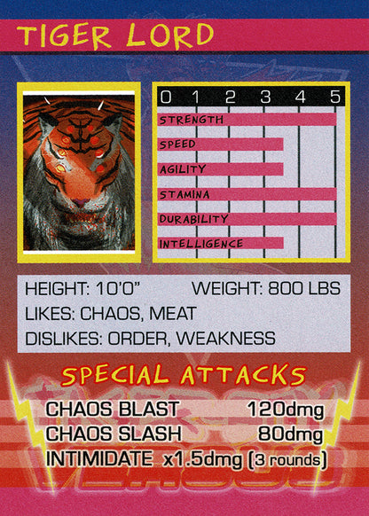 Tiger Boy Versus Trading Card - Tiger Lord